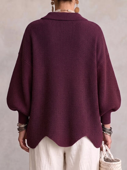 Karin | Cardigan Oversize Donna con Bottoni Dorati