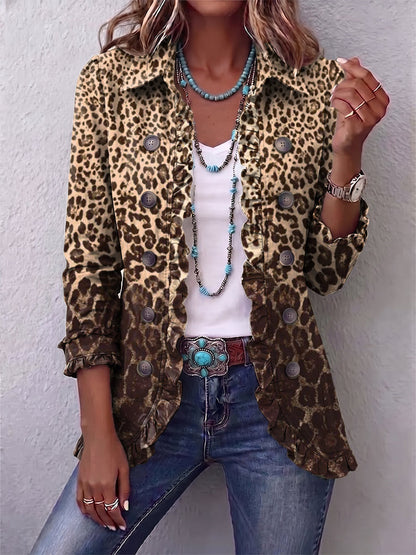 Nazaret | Giacca Donna Leopardo con Volant