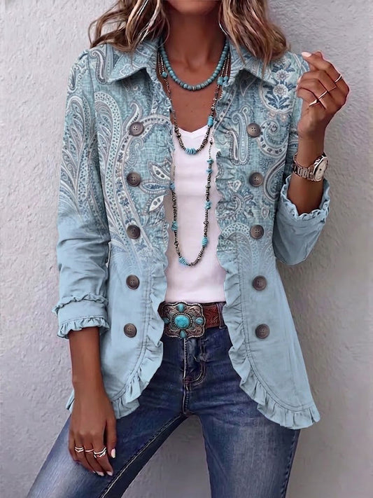 Remedios | Giacca Donna Paisley Vintage con Volant