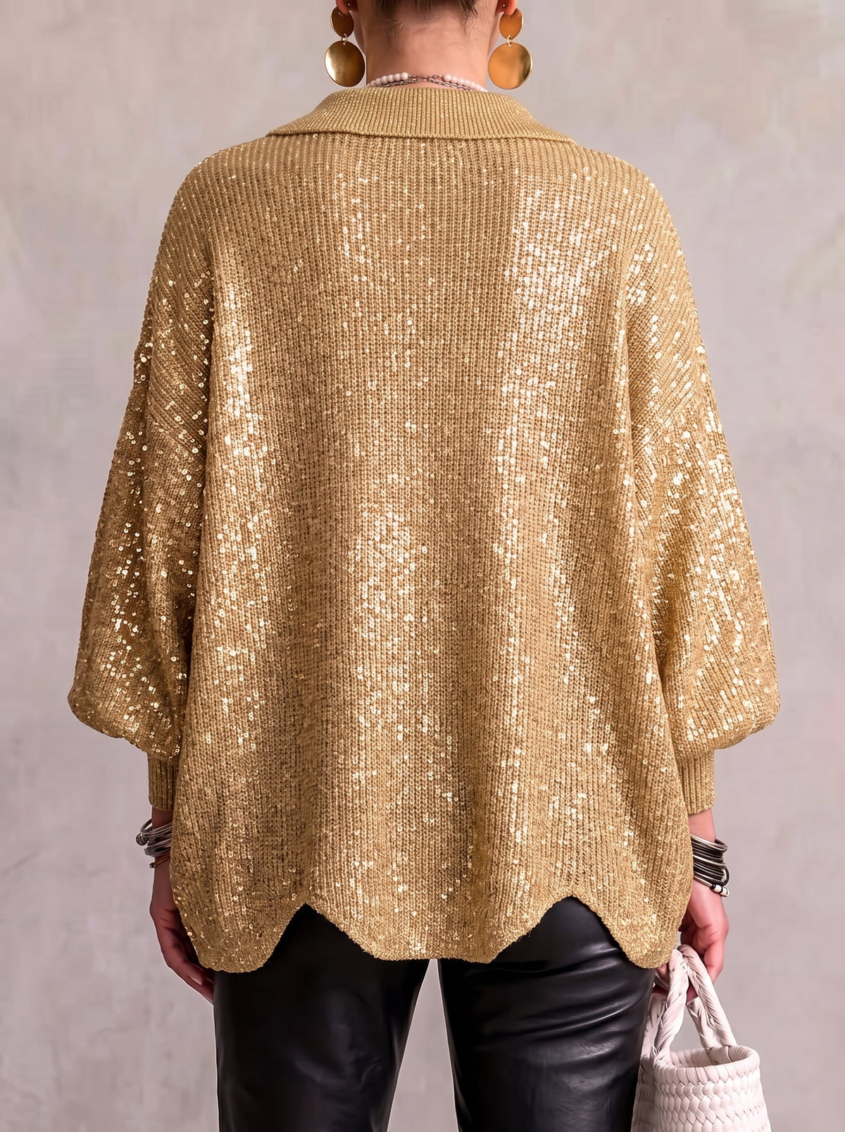 Karin | Cardigan Oversize Donna con Bottoni Dorati