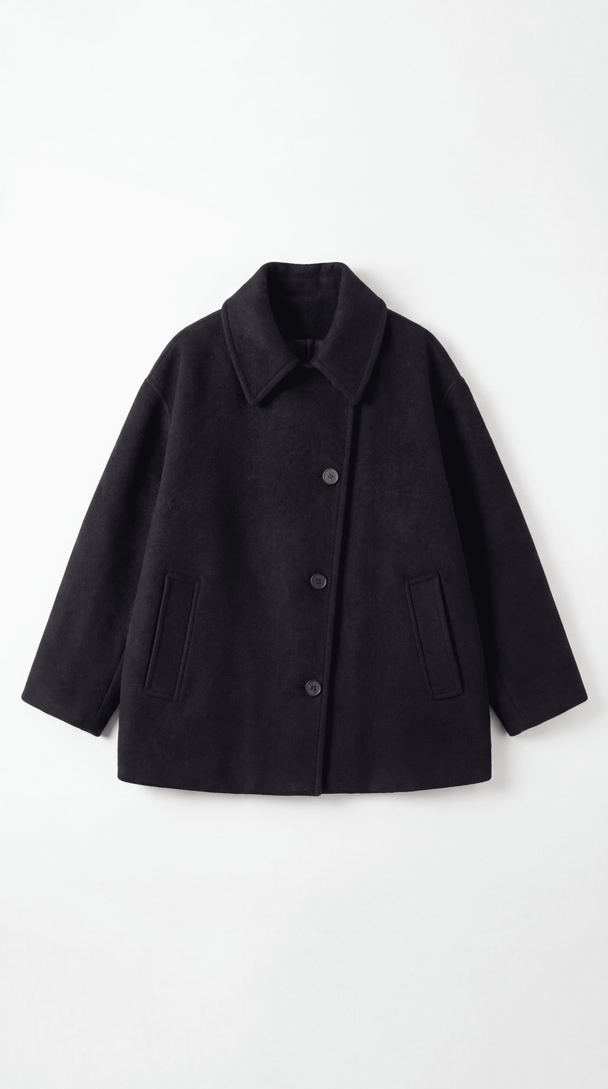 Cappotto Oversize Donna con Chiusura Asimmetrica