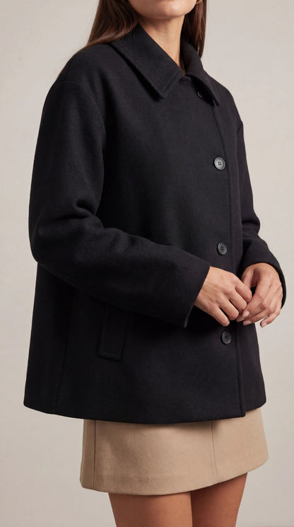 Cappotto Oversize Donna con Chiusura Asimmetrica