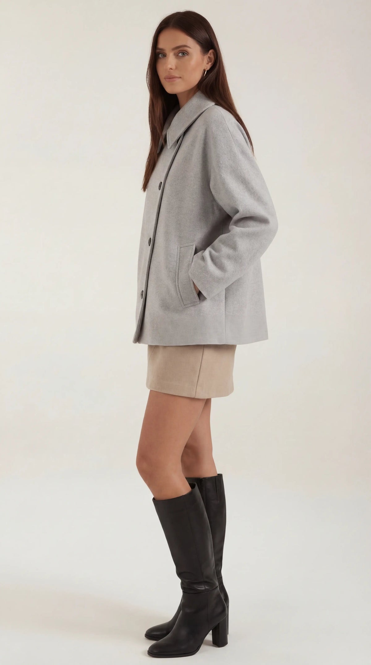 Cappotto Oversize Donna con Chiusura Asimmetrica