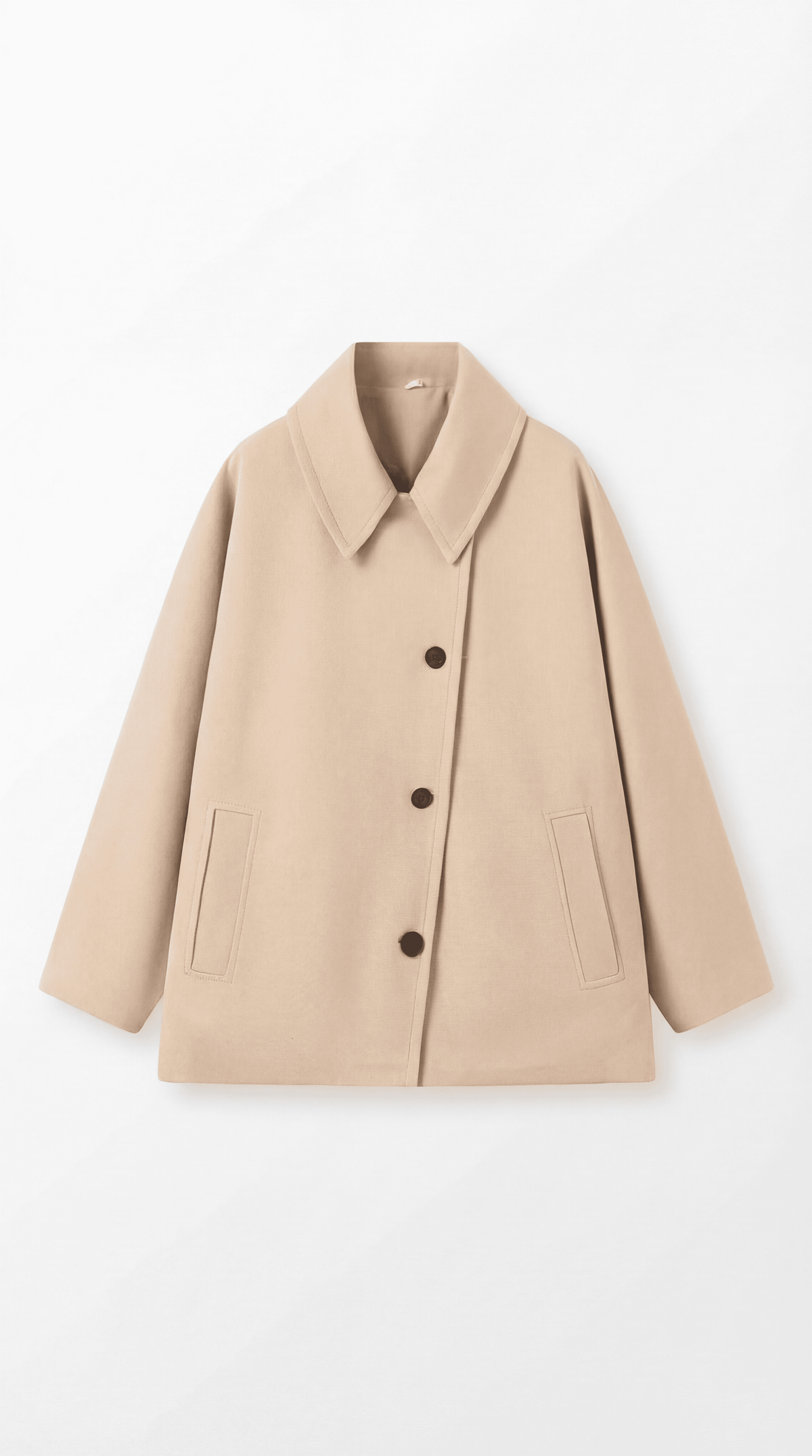 Cappotto Oversize Donna con Chiusura Asimmetrica