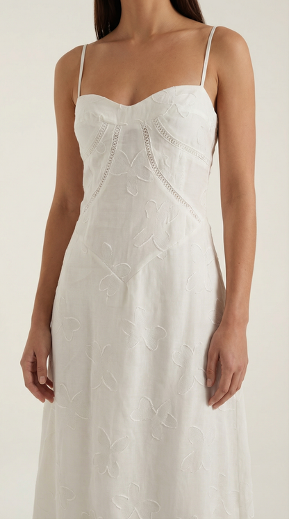 Abito Lungo Donna in Pizzo Fluido