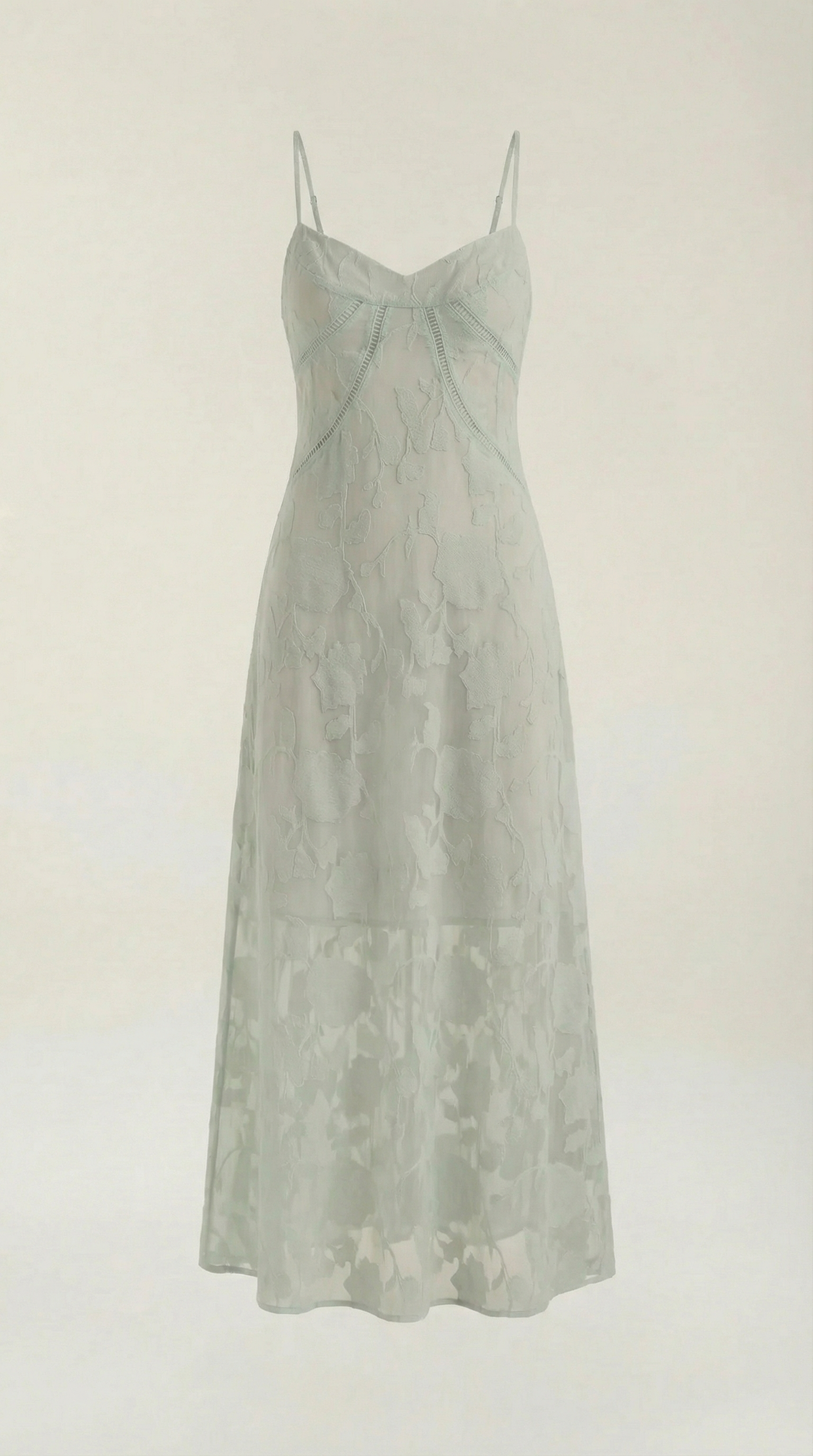 Abito Lungo Donna in Pizzo Fluido