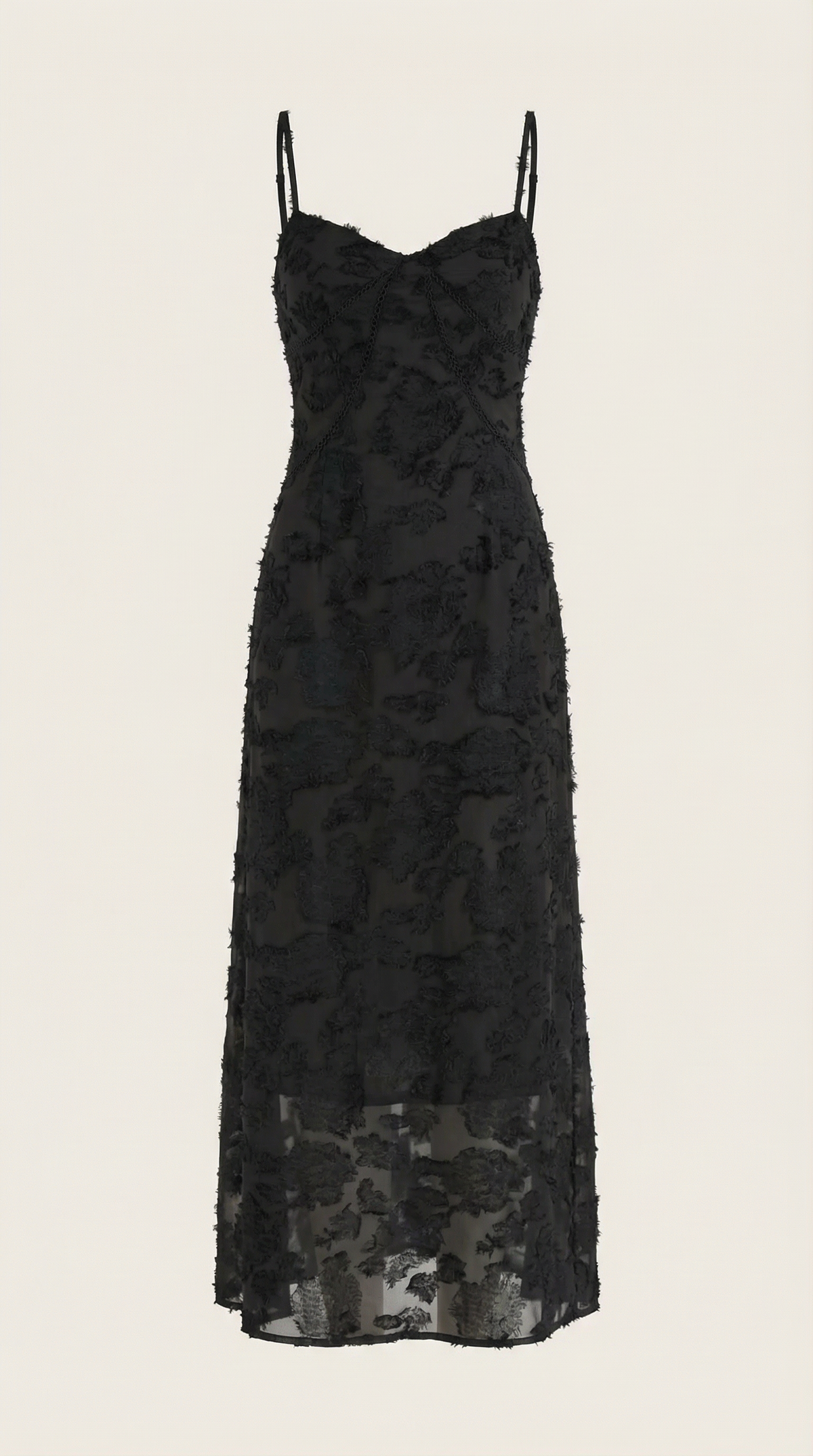 Abito Lungo Donna in Pizzo Fluido