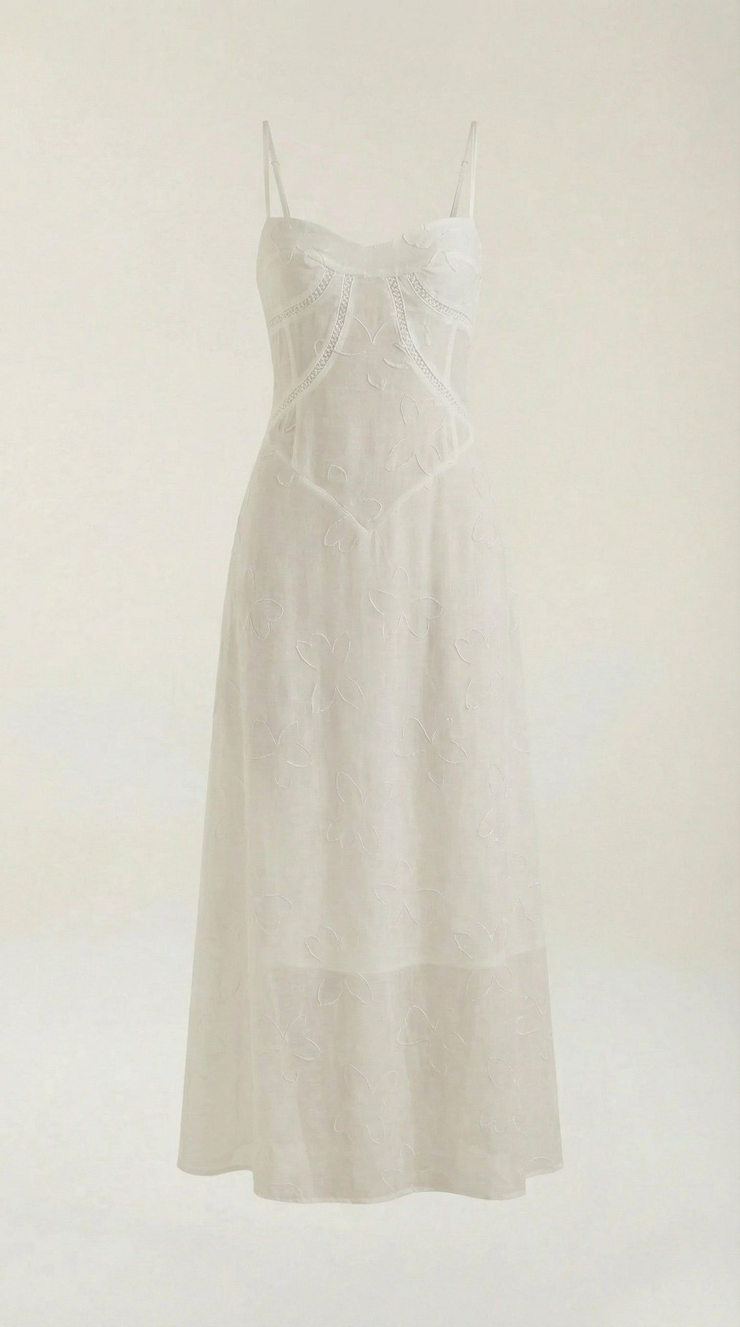 Abito Lungo Donna in Pizzo Fluido