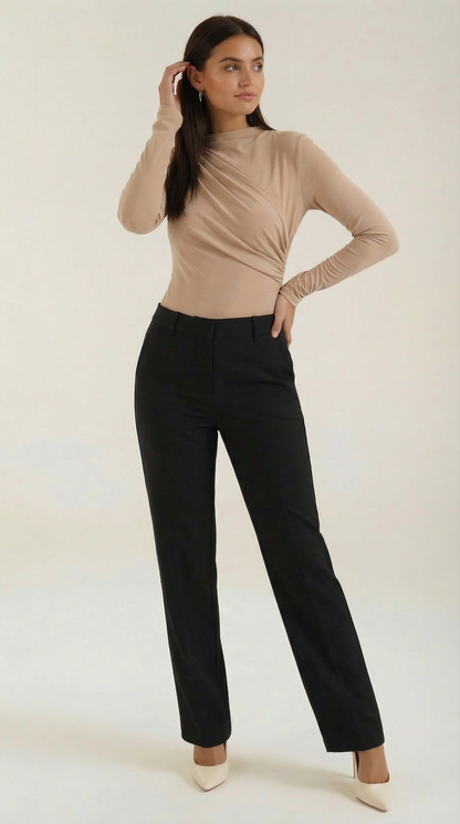 Body Donna a Maniche Lunghe con Ruches
