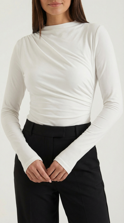 Body Donna a Maniche Lunghe con Ruches
