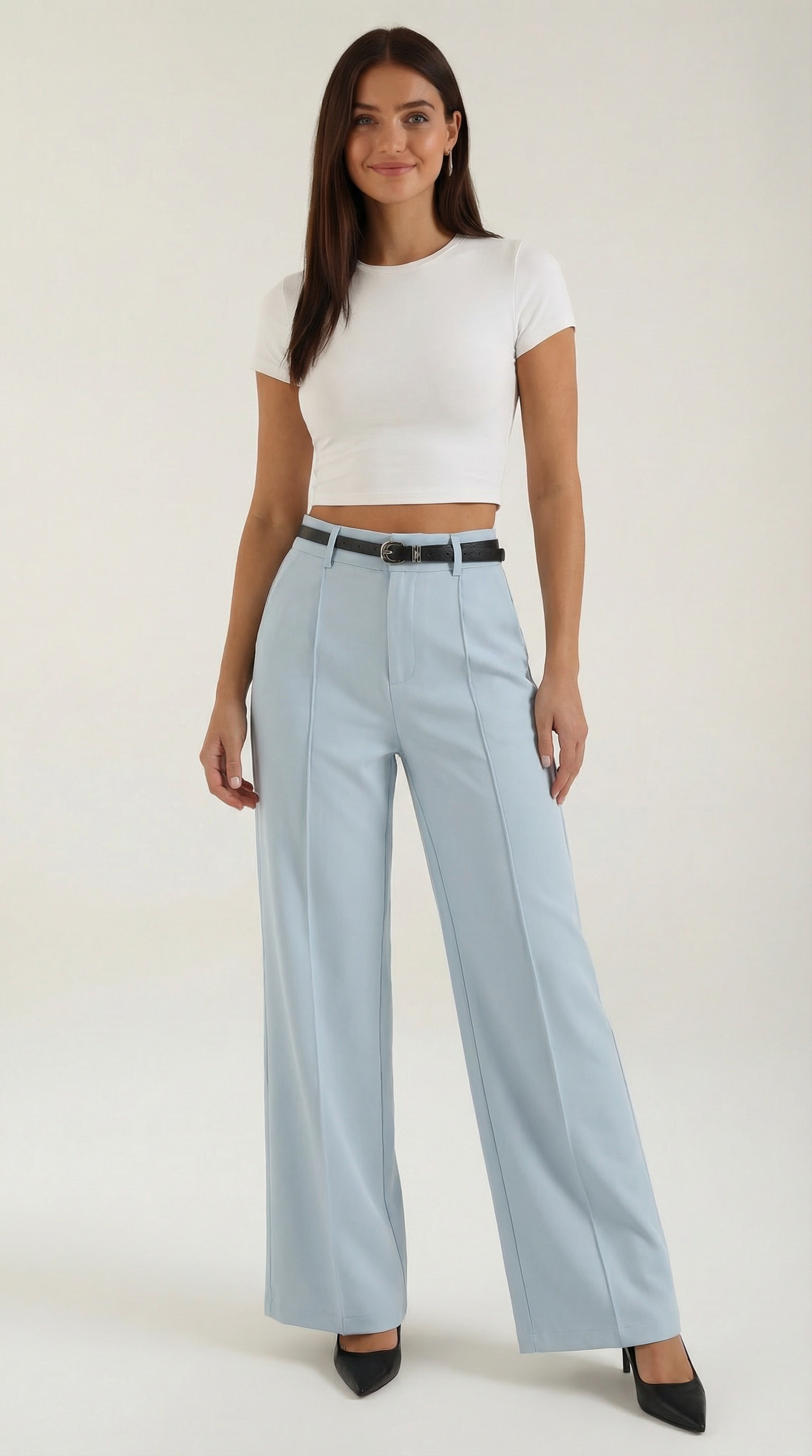 Pantaloni Donna a Gamba Larga Fluidi