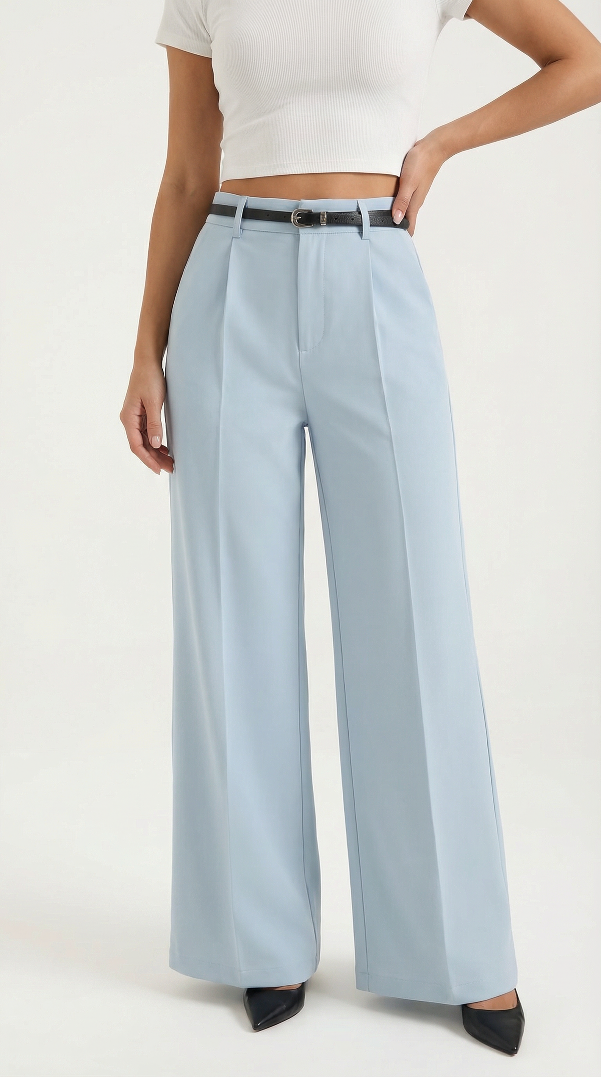 Pantaloni Donna a Gamba Larga Fluidi