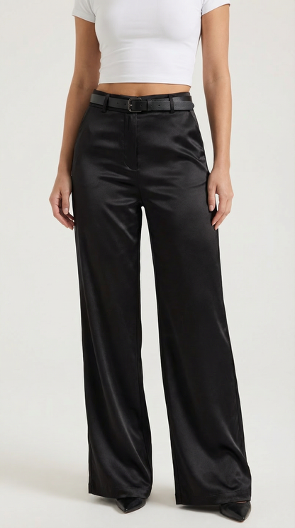 Pantaloni Donna a Gamba Larga Fluidi