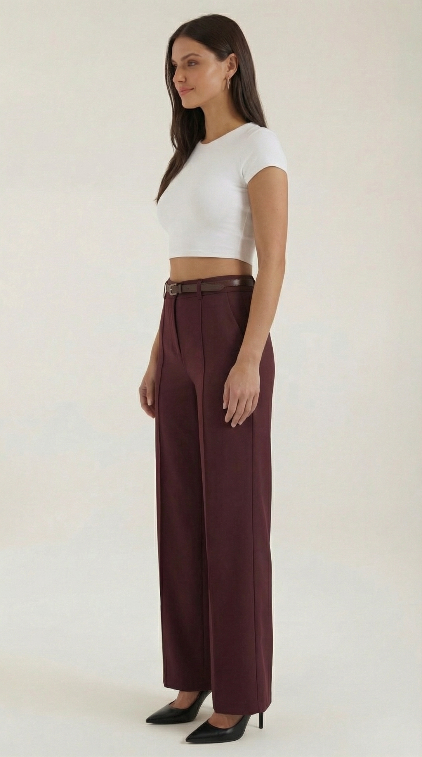 Pantaloni Donna a Gamba Larga Fluidi