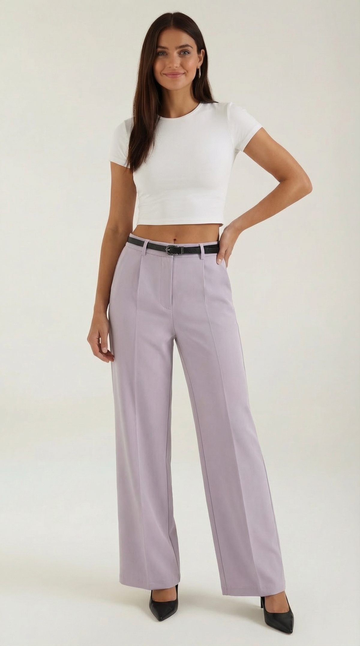 Pantaloni Donna a Gamba Larga Fluidi