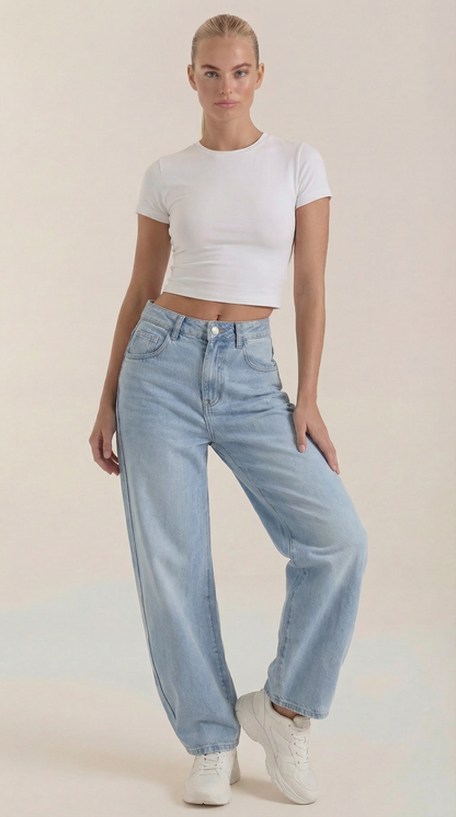 Jeans Donna a Gamba Larga