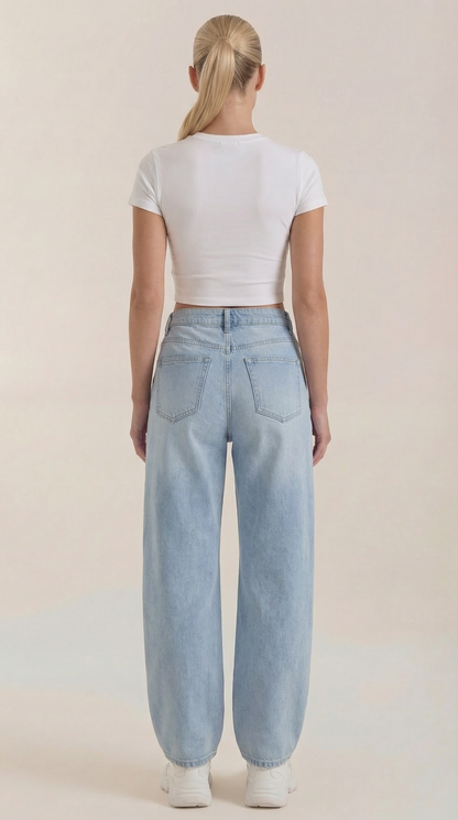 Jeans Donna a Gamba Larga