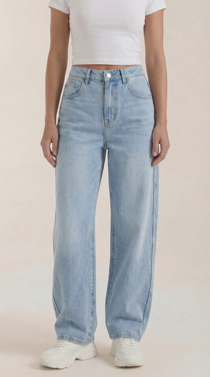 Jeans Donna a Gamba Larga
