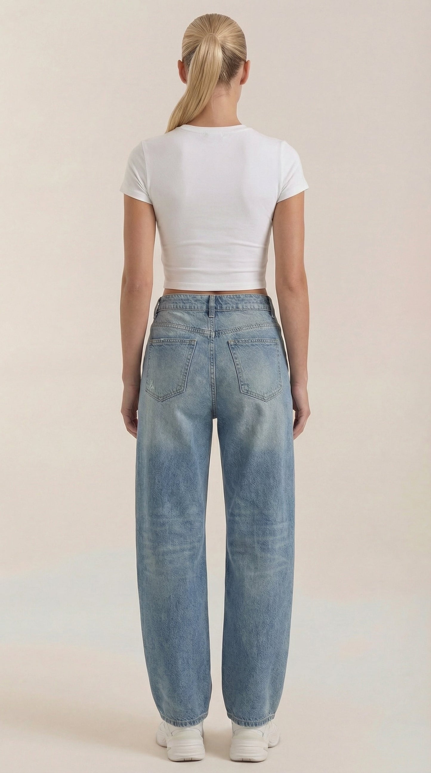Jeans Donna a Gamba Larga