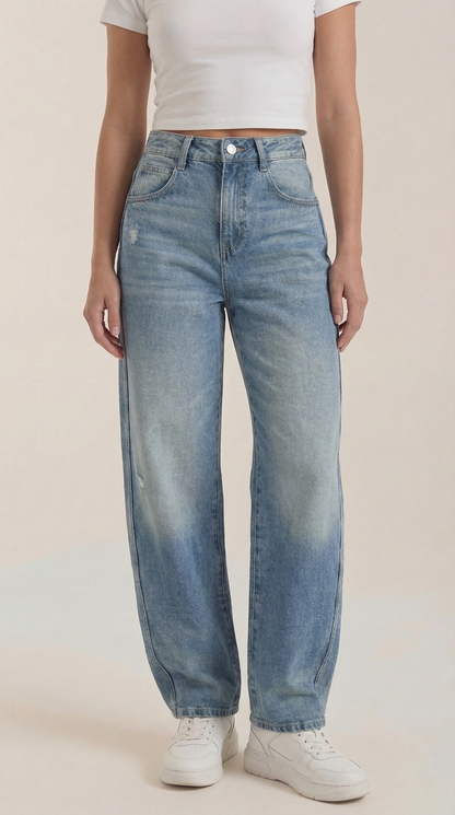 Jeans Donna a Gamba Larga