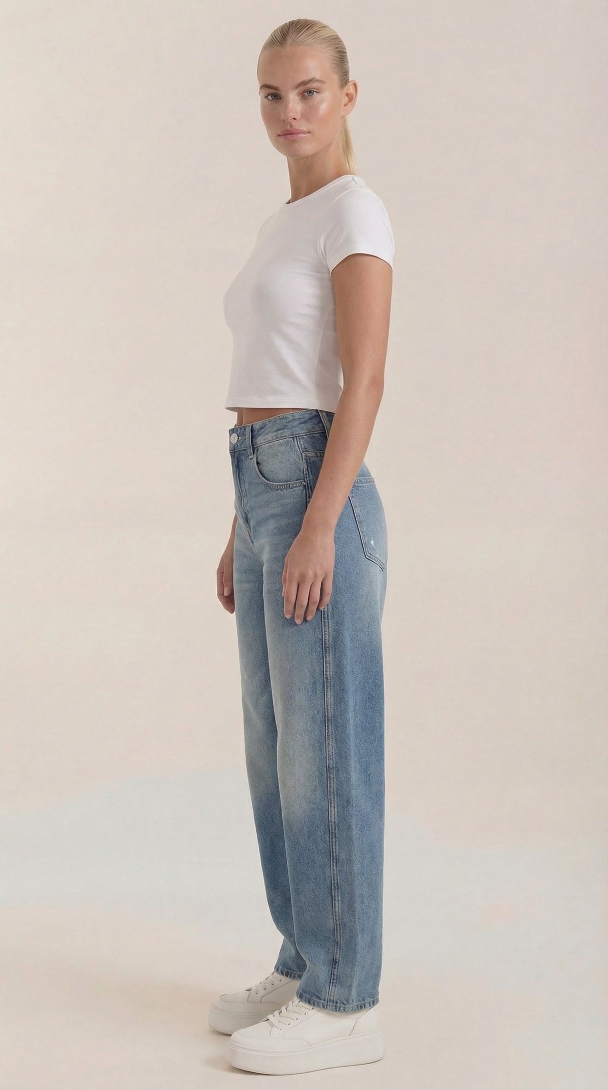 Jeans Donna a Gamba Larga