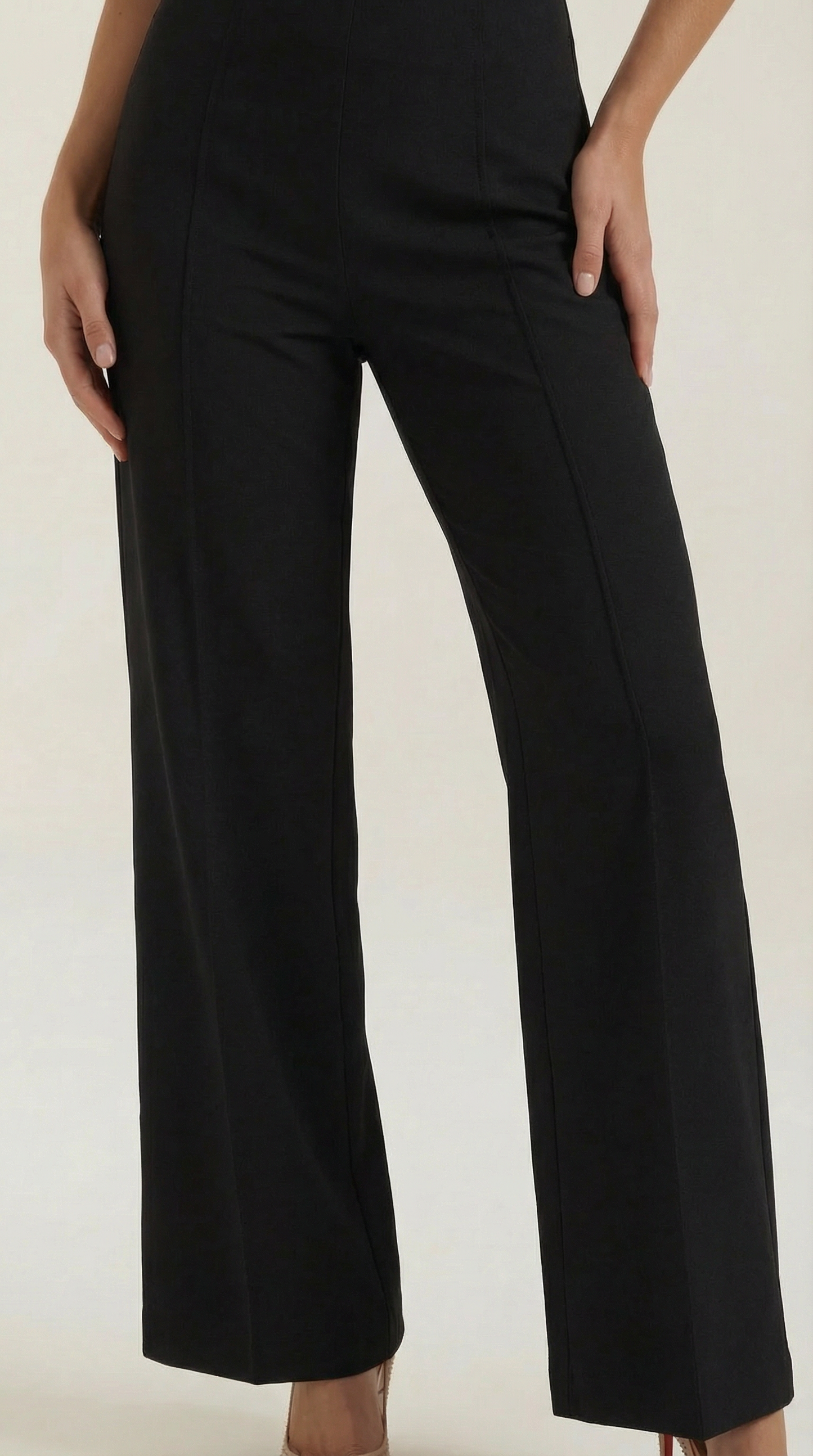 Pantaloni Donna Larghi a Vita Media