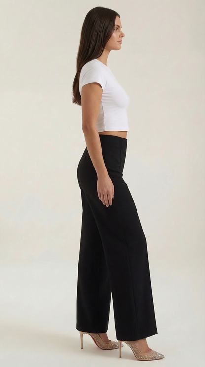 Pantaloni Donna Larghi a Vita Media