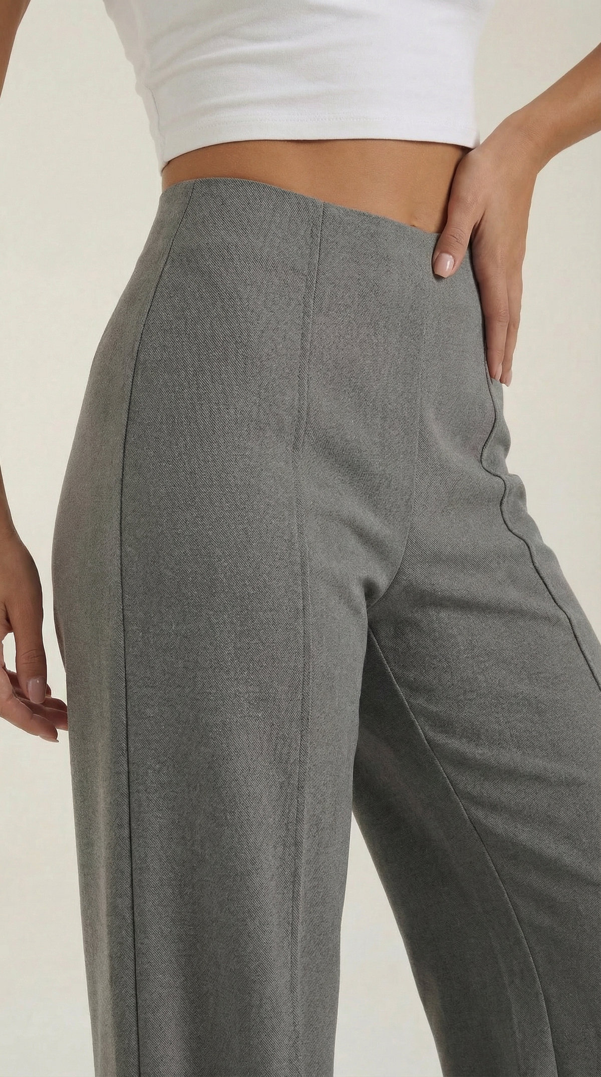 Pantaloni Donna Larghi a Vita Media