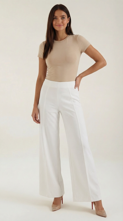 Pantaloni Donna Larghi a Vita Media