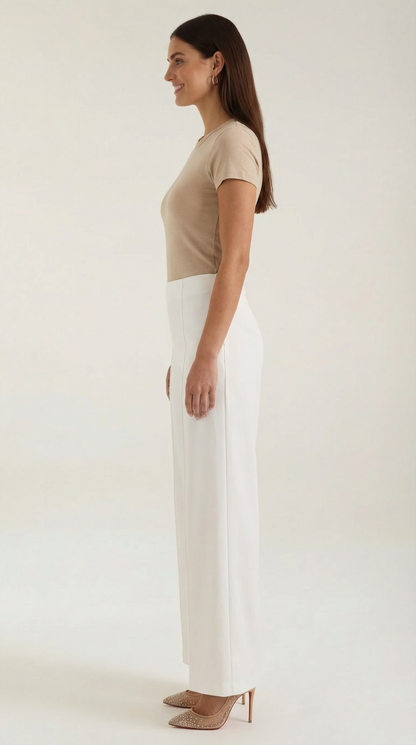 Pantaloni Donna Larghi a Vita Media