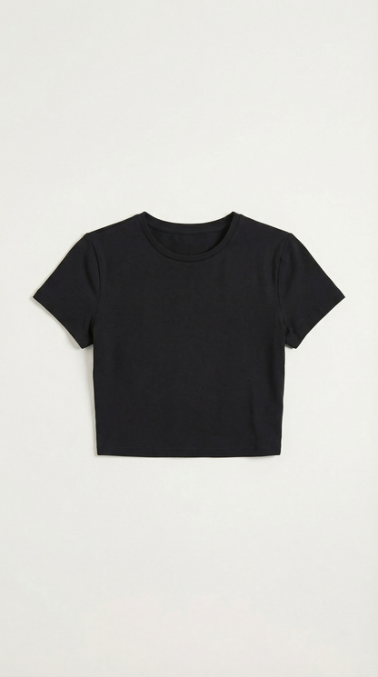 Top Crop Donna Elasticizzato Minimal