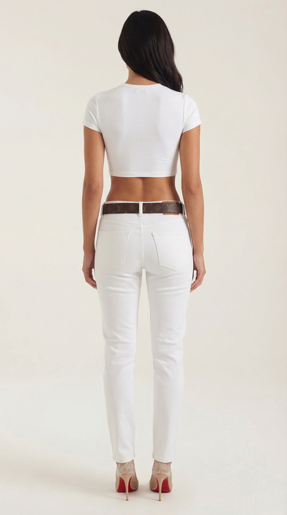 Top Crop Donna Elasticizzato Minimal