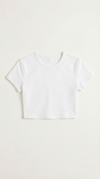 Top Crop Donna Elasticizzato Minimal