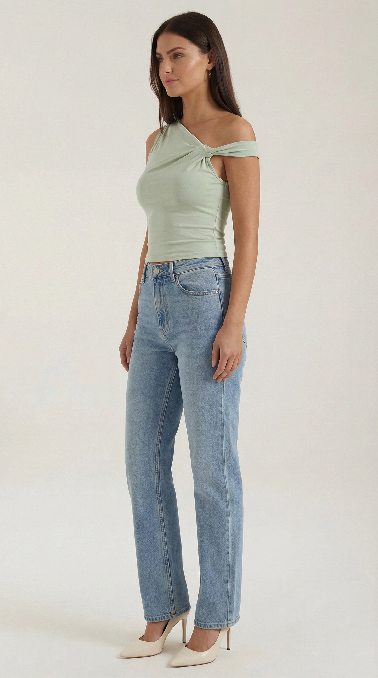 Top Donna Monospalla Drappeggiato