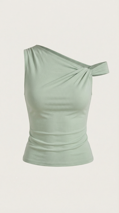 Top Donna Monospalla Drappeggiato