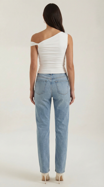 Top Donna Monospalla Drappeggiato