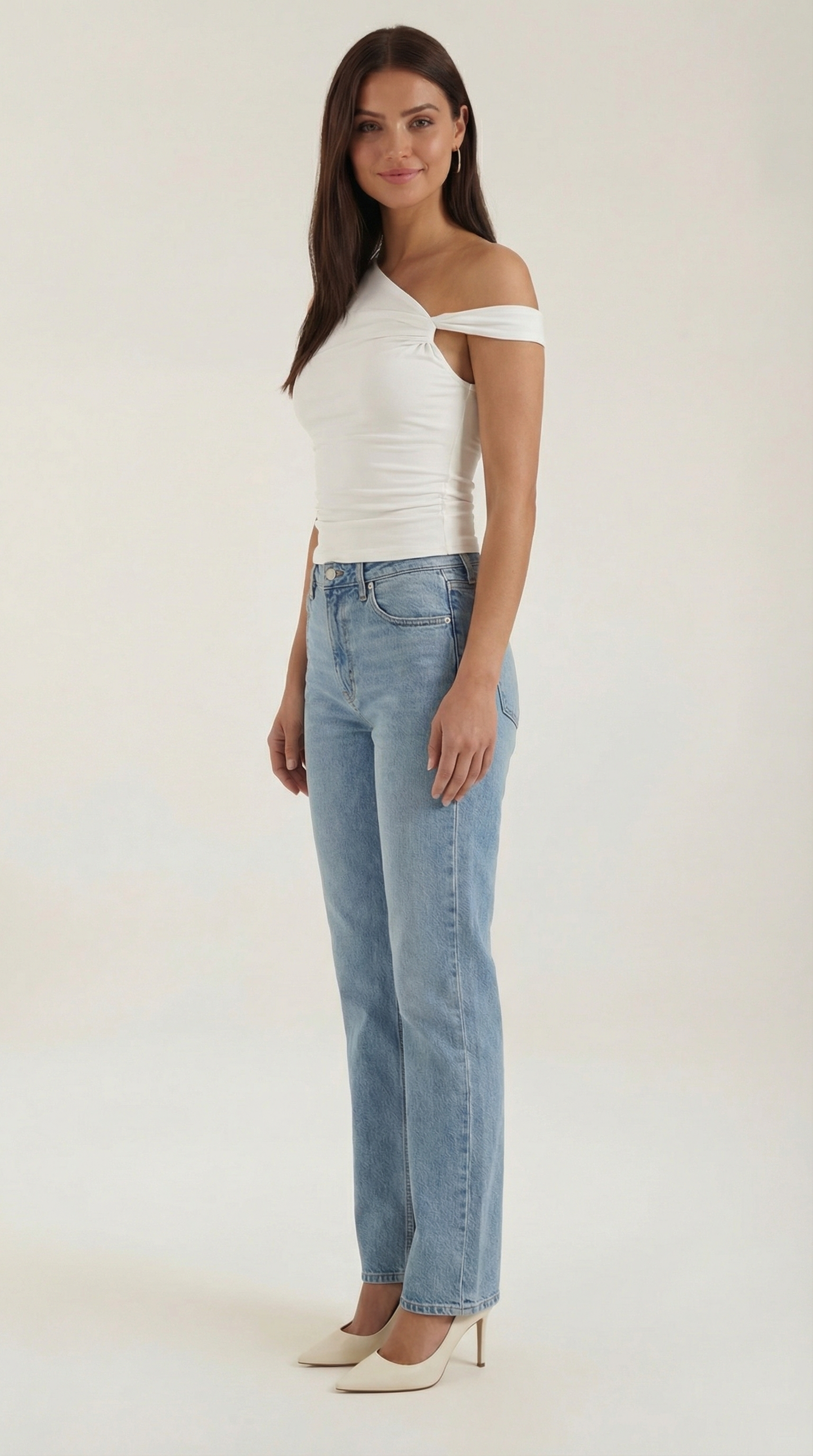 Top Donna Monospalla Drappeggiato
