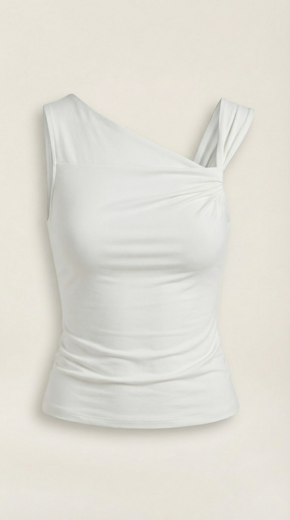 Top Donna Monospalla Drappeggiato
