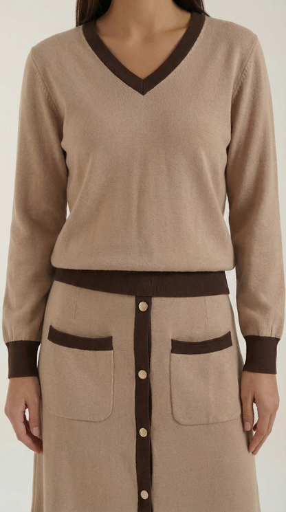 Set Donna Maglia e Gonna Midi Coordinato