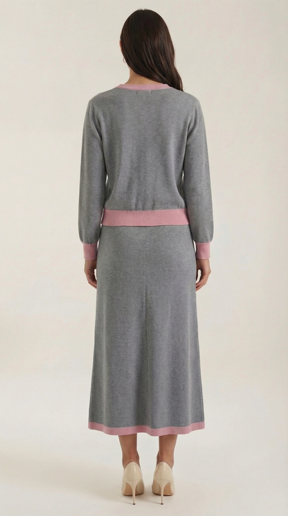 Set Donna Maglia e Gonna Midi Coordinato