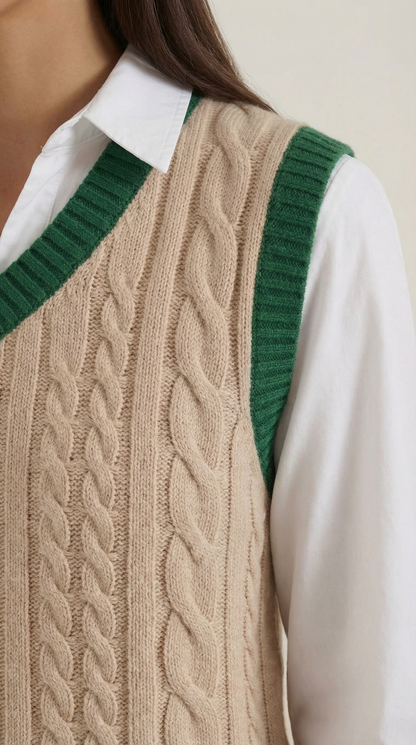 Gilet Donna in Maglia a Trecce