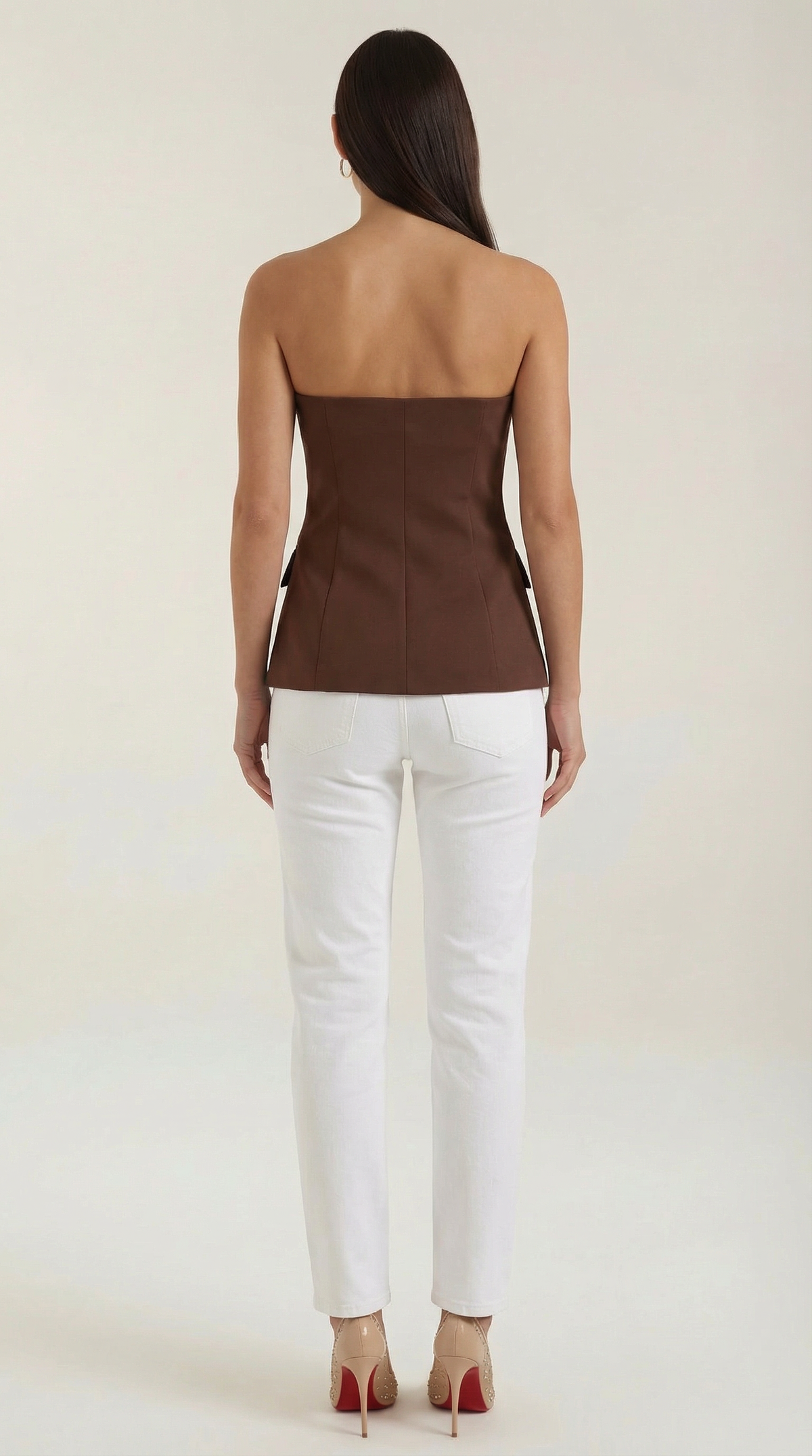 Top Donna Senza Maniche con Scollo a Incavo