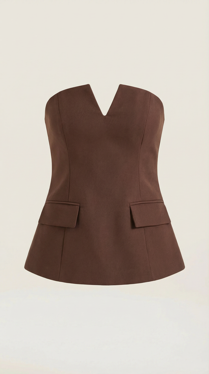Top Donna Senza Maniche con Scollo a Incavo