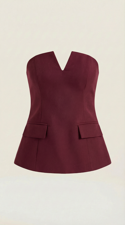 Top Donna Senza Maniche con Scollo a Incavo