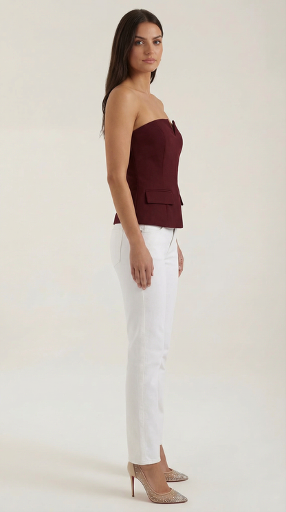 Top Donna Senza Maniche con Scollo a Incavo