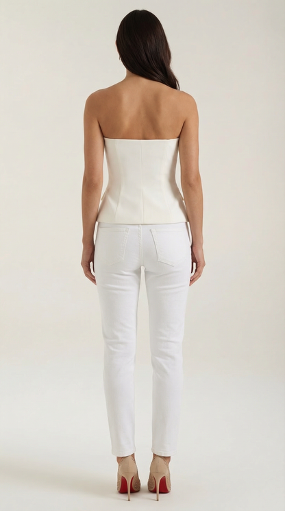 Top Donna Senza Maniche con Scollo a Incavo