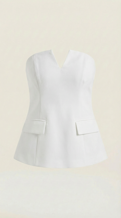 Top Donna Senza Maniche con Scollo a Incavo