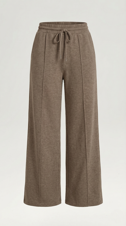Pantaloni Donna a Gamba Larga con Coulisse