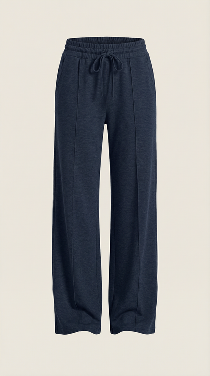 Pantaloni Donna a Gamba Larga con Coulisse