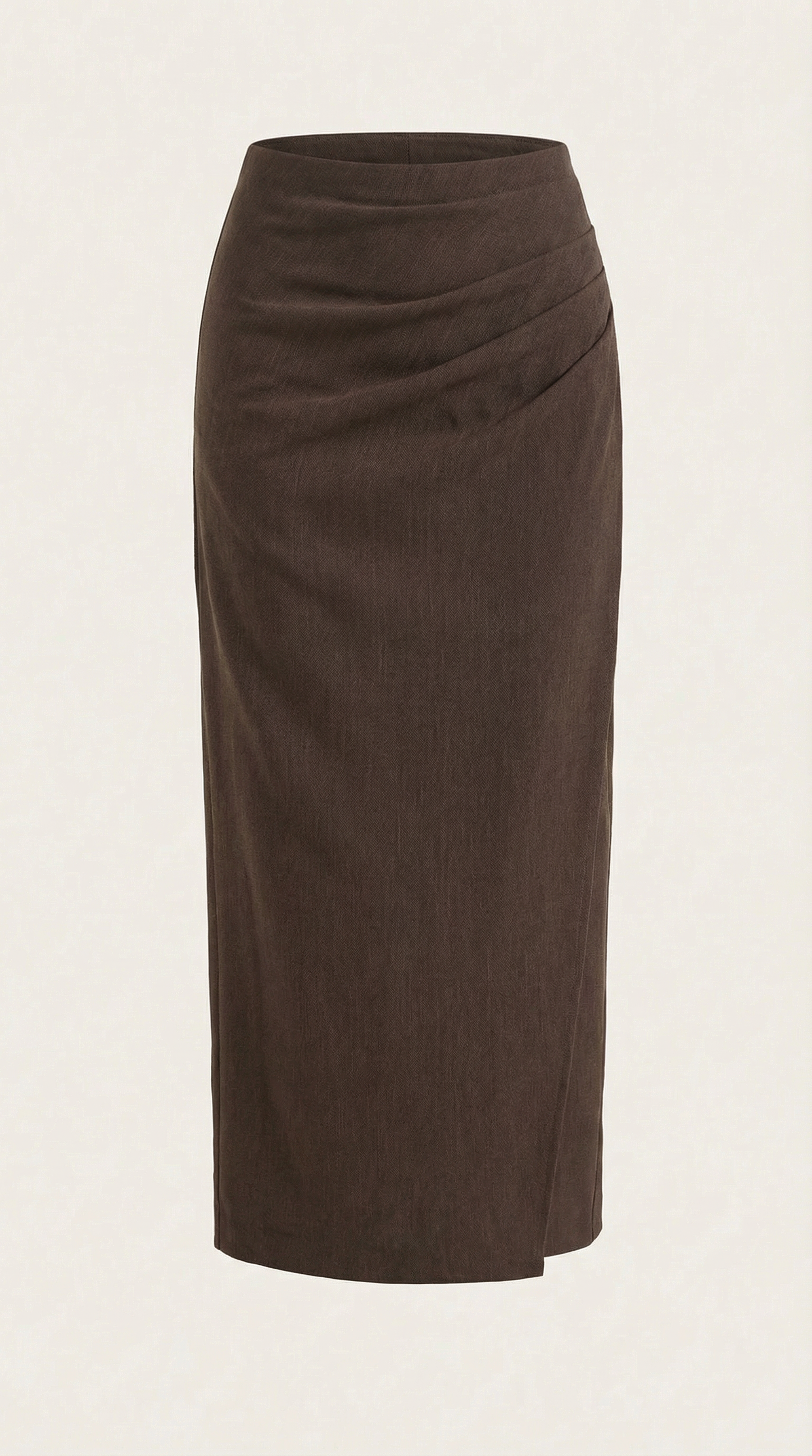 Gonna Midi Donna con Ruché Laterale